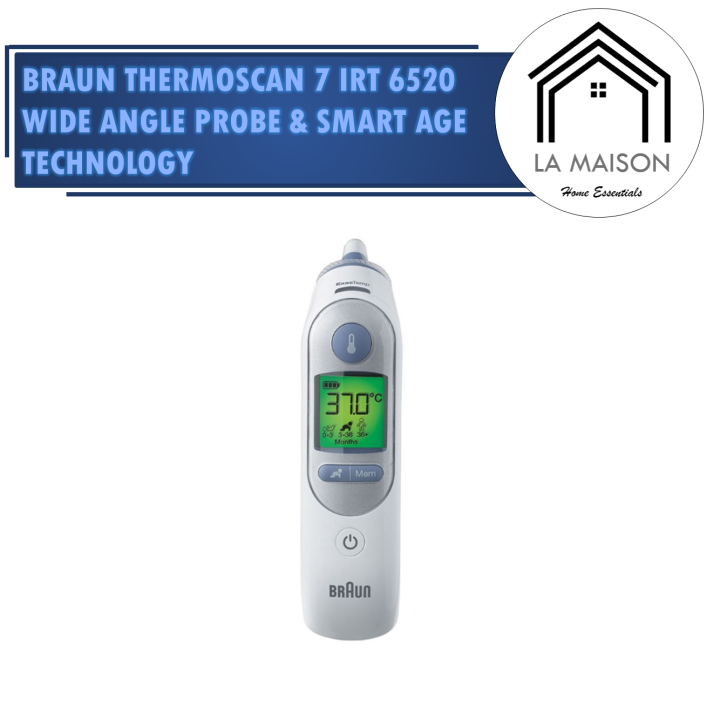 Braun ThermoScan 7 IRT 6520 Thermometer with wide angle probe for