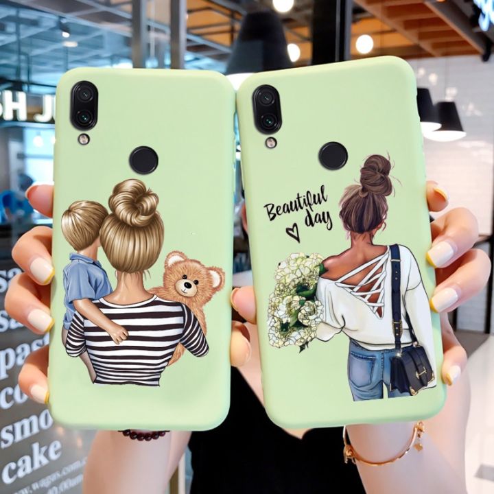 candy-silicone-soft-cover-for-xiaomi-redmi-note-6-7-case-fashion-mother-and-daughter-back-cover-for-redmi-note-6-7-pro-bumper