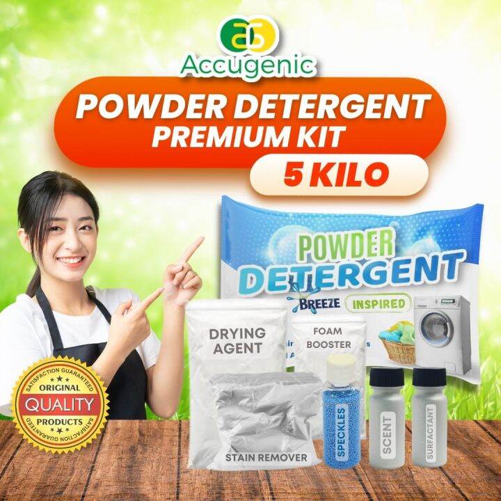 Accugenic Premium DIY Powder Detergent Kit 5kg Suitable for Both Colored and White Fabric