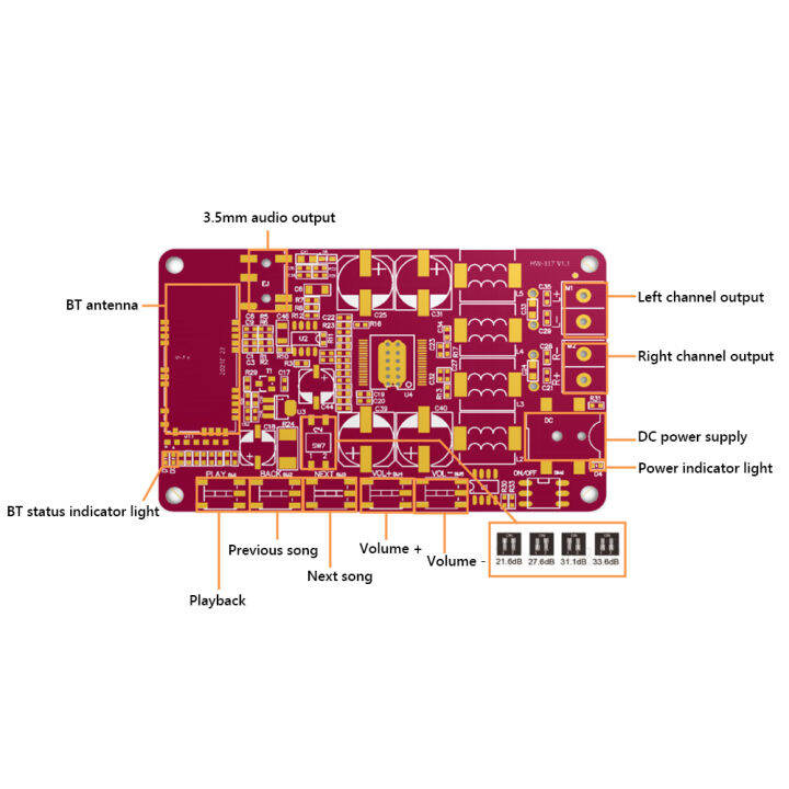 tda7492p-เครื่องขยายเสียงเพลงดิจิตอลโมดูล-dc-8-25v-รองรับตัวรับสัญญาณระบบเสียงแบบไร้สาย-csr4-0ได้กับเอาต์พุต3-5มม-50w-50w-สำหรับลำโพง-diy