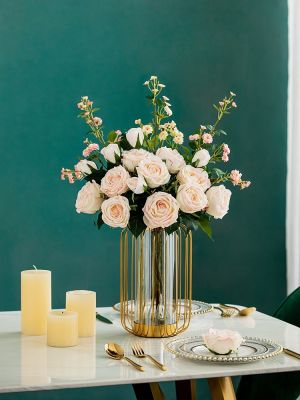 ☞№▧ 3 palace roses feel moisturizing high-end home decoration simulation flowers light luxury decorative