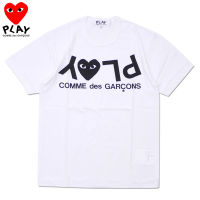 COMME Des Garcons เสื้อยืดสำหรับผู้หญิง,เสื้อยืดผู้ชายเสื้อยืดเสื้อคอตตอนแท้แขนสั้นเสื้อผ้าคู่รักสไตล์น่ารักใส่สบายๆนุ่มสบาย