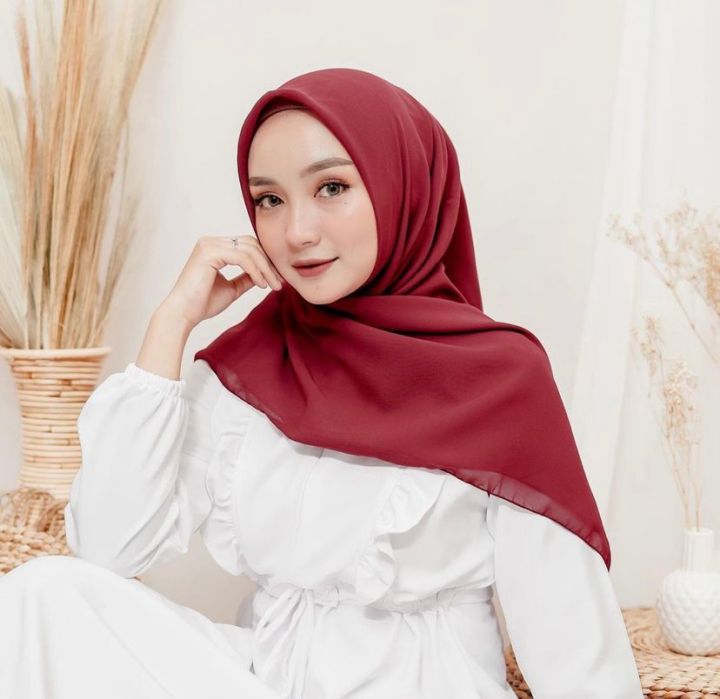 Hijab Segi Empat Polos Bella Square Jilbab Segi Empat Bella Square Lazada Indonesia 7169