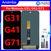 Ansimba จอ OLED ใหม่สำหรับ Motorola Moto G31 G41 G71 XT2173แสดงผล Lcd พร้อมชุดหน้าจอเครื่องแปลงเป็นดิจิทัลสัมผัส