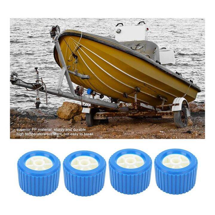 4PCS Boat Trailer Ribbed Wobble Rollers, Trailer Roller Boat Ramp