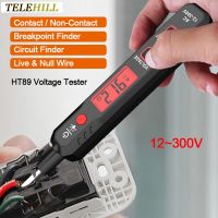 HT89 Voltage Tester AC DC 12-300V Current Continuity Live Null Wire Tester Breakpoint Finder Smart Non-Contact Test Pen Meter