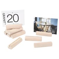 10pcs Natural Wooden Memo Clips Photo Holder Card Clamps Stand Desktop Message Crafts for Wedding Party Table Number Name Sign Clips Pins Tacks