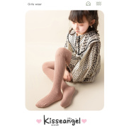 Kisseangel Kids Girls Pantyhose, Elastic Waist Solid Color Stockings Slim