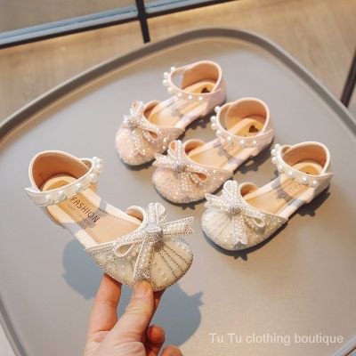*Baotou รองเท้าแตะ พื้นนิ่ม กันลื่น ประดับคริสตัล แฟชั่นฤดูร้อน สไตล์เจ้าหญิง สําหรับเด็กผู้หญิง 2023