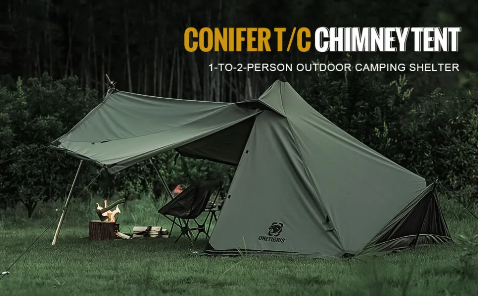 OneTigris CONIFER T/C Chimney Tent 1-2 persons Pyramid/Teepee Hot