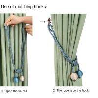 【cw】 Curtain Tieback Punch free Wear resistant Hanging Ball Holder Lightweight Drapery Living Room Accessories