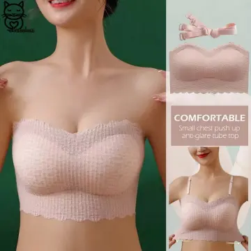 Strapless Bras Woman Invisible Tube Top Wire Free Push Up Lingerie Off  Shoulder Seamless Underwear Anti-slip Intimate Tops
