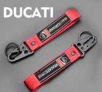 ราคาต่อ 1 เส้น พวงกุญแจ ดูคาติ สีแดง ผ้า มอเตอร์ไซค์ red Ducati Motorcycle Keyring Keychain Wrist Strap