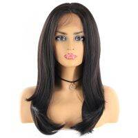 Natural Black Color Lace Front Wigs For Women X-TRESS Long Straight Synthetic Hair Wig Free Part With Baby Hair Natural Hairline Gift ของขวัญ