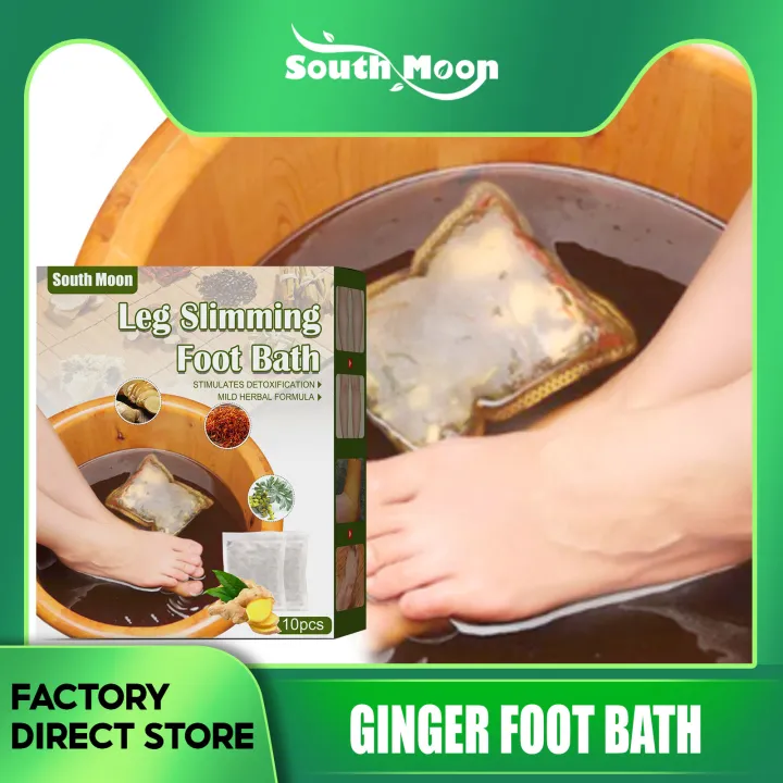 South Moon Leg Slimming Foot Bath Bag Ginger Lymphatic Foot Soak Bag ...