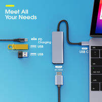 Dj1015 4-In-1 Usb C Hub Usb C อะแดปเตอร์,Usb C เพื่อ Hdmi 100วัตต์พลังงาน Usb Ipad 2.0, 3.0การจัดส่งหลายพอร์ตสำหรับ Xps Pro Hub เข้ากันได้กับ Usb Pro Macbook