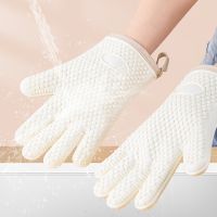 Silicone Gloves High Temperature Resistance Microwave Oven Gloves Heat Insulation Kitchen Barbecue Baking Anti-Scald Oven Mitts Potholders  Mitts   Co