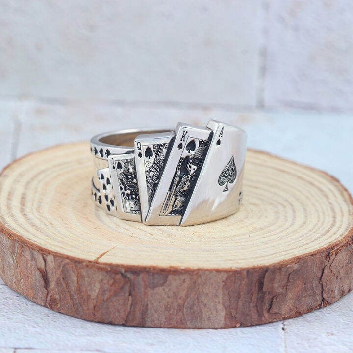 flush-sterling-silver-men-s-playing-card-ring-สามารถรองรับการปรับแต่งได้