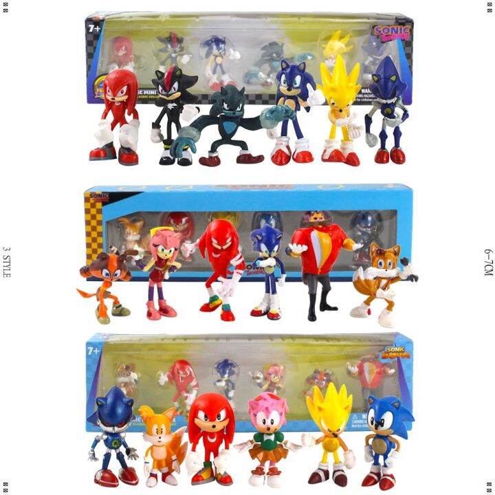 6-7cm 6pcs/set Sonic Boom Rare Dr Eggman Shadow Tails Characters PVC ...