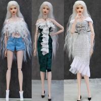 CLEACAGE สวมใส่สบายๆ ชุดเสื้อผ้าปาร์ตี้ BJD อุปกรณ์เสริม diy เสื้อผ้าเจ้าหญิง แฟชั่นสำหรับผู้หญิง เสื้อกางเกงขาสั้นตุ๊กตา ตุ๊กตา30ซม.