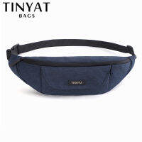 TINYAT ผู้ชายเอวกระเป๋ากันน้ำกระเป๋าสะพายกระเป๋าน้ำหนักเบา Crossbody กระเป๋าโทรศัพท์กระเป๋า