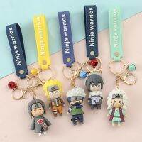 Ninja อะนิเมะพวงกุญแจ3D PVC ของเล่นตุ๊กตา Key Chain Red Cloud Akatsuki รูปจี้ Keyring เครื่องประดับของขวัญเพื่อน Llaveros