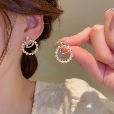 มาใหม่ Fashion earrings ต่างหูเงินแท้925 เวอร์ชั่นเกาหลีแฟชั่น style รูปแบบใหม่ (สินค้าพร้อมส่ง)