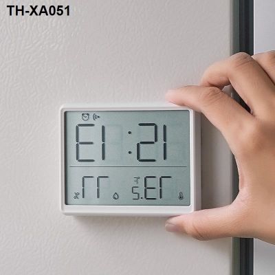 refrigerator kitchen electronic clock student dormitory digital alarm multi-functional temperature