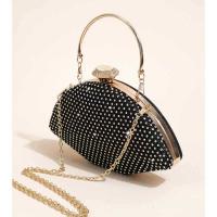 New Olive-Shaped Evening Bag Mesh Diamond Shiny Princess Bag Diamond-studded Dress Bridesmaid Bag Crossbody Bag