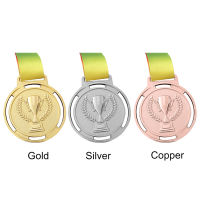 Torch Medal Souvenir Zinc Alloy Sport Match Competition Prize with Ribbon Strap