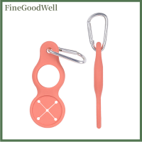 FineGoodWell คาราบิเนอร์ซิลิโคนพร้อมที่แขวนขวดน้ำทรงน้ำเต้าหัวเข็มขัดผ้าพันคอสำหรับเดินทางไปตั้งแคมป์เดินป่า