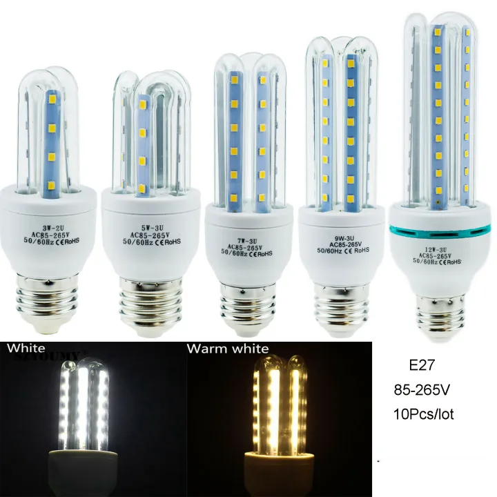 Ranpo 10Pcs Led Bulb E27 Energy Saving Corn Lights Bulbs 220V 3W 5W 7W ...