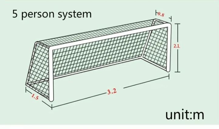 1pcs-ตาข่ายประตูฟุตซอลเส้นใหญ่-ตราชฎา-สำหรับแข่งขัน-ขนาด-3-2x2-1x1-ม-5-คน