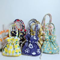 Hand Bag Coin Purse Japanese And Korean Casual Drawstring Bag Cute Handbag Cartoon Bag Mommy Bag Womens Bag Canvas Bag 【OCT】