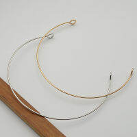 10PCS 1.8mm Single Metal Wire Headband with 10mm circles for DIY Bridal headpieces Hair Hoops Golden Silver