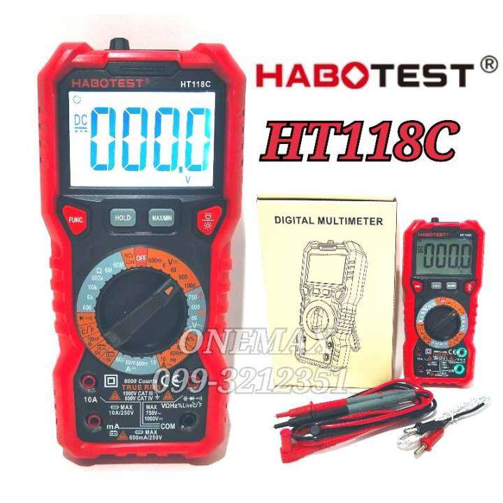 มัลติมิเตอร์ดิจิตอล-habotest-ht118c-digital-multimeter-มิเตอร์วัดไฟ-ดิจิตอลมัลติมิเตอร์-มิเตอรดิจิตอล-เครื่องมือวัดไฟ