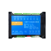 แยก12ช่อง PT100 24บิตอนาล็อก T Hermocouple โมดูลการได้มาซึ่งอุณหภูมิ Modbus, RS232 RS485 USB อีเธอร์เน็ต Wifi GPRS