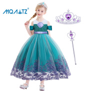 MQATZ 3PCS Halloween Children s Costume Mermaid Mesh Sequin Shell Princess