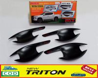 ของแต่ง  เบ้ามือเปิดประตู  รถกระบะ  Mitsubishi Triton 15-20 4 ประตู สีดำ ยี่ห้อ FITT ส่งฟรี สินค้าขายดี