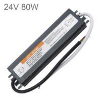 [COD] ไดร์เวอร์ LED กันน้ำ24V 80W LED Power Supply Adapter หม้อแปลงแรงดันต่ำสำหรับไฟ LED กลางแจ้ง