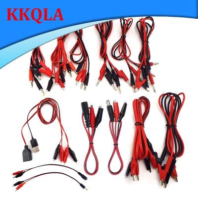 QKKQLA DIY Electric Testing Crocodile Clips Dual Alligator Clip 4mm Banana Plug USB Connector Test Probe Multimeter Lead