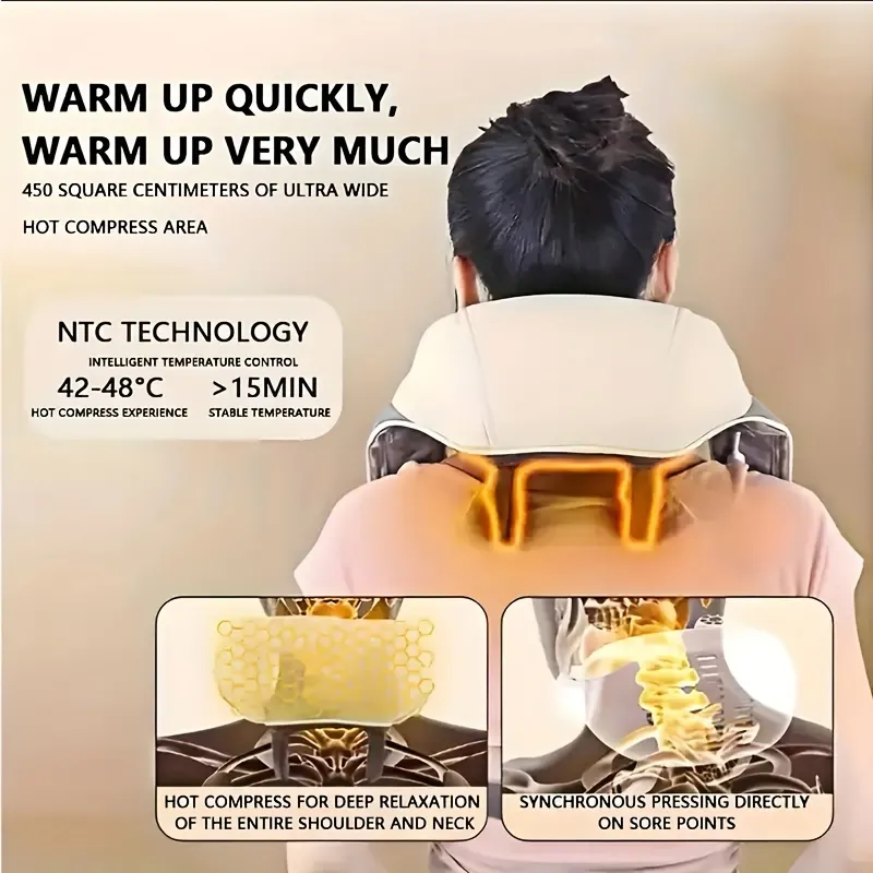 1pc Multifunctional Neck Massager With Trapezius Heating Pad