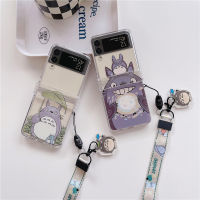 Tmall เหมาะสำหรับ ZFlip3 Samsung Galaxy/4หน้าจอพับเก็บได้เคสโทรศัพท์ ZFlip5โซ่เคสแข็ง Femalevsr1การ์ตูน