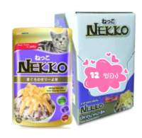 Nekko อาหารแมว 70 กรัม ปลาทูน่าหน้าชีสในเยลลี่ (12 ซอง)