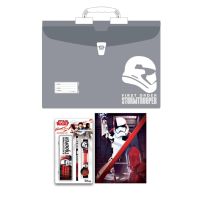 Disney Star Wars The Last Jedi ชุดเครื่องเขียน พร้อมกระเป๋า PVC สีเทา