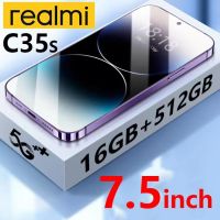 โทรศัพท์มือถือ Realmi C35s 7.5นิ้ว เต็มจอ โทรศัพท์เคลื่อนที่ 5G ขายดี สมาร์ทโฟน Ram 16GB+Rom 512GB สนับสนุนไทย 6800mAh โทรศัพท์มือถือ โทรศัพท์เล่นเกมลื่น Mobiles Android 11.0 Smartphone มือถือราคาถูก การกวาดล้าง โทรศัพท์เล่นเกมราคาถูก