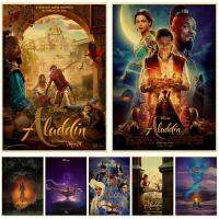 Aladdin ภาพยนตร์คลาสสิกโปสเตอร์ผนังแผนภูมิพิมพ์คราฟท์หน้าแรกห้องนั่งเล่นห้องนอนตกแต่งศิลปะ Frameless จิตรกรรม