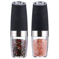 【JH】 Electric and Pepper Grinder Set with Adjustable Coarseness Mill