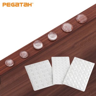 30/50PCS Door Stops Self adhesive Silicone Rubber Pads Cabinet Bumpers Rubber Damper Buffer Cushion Furniture Hardware Decorative Door Stops