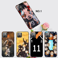 Casing หรับ iPhone 11 12 Mini X Xs XR Pro Max 6+ 6s+ 7+ 8+ 6 7 8 Plus 5 5s SE 2020 EL53 Haikyu!! Haikyu Anime Pattern Phone เคสโทรศัพท์ อ่อนนุ่ม TPU Black ปก